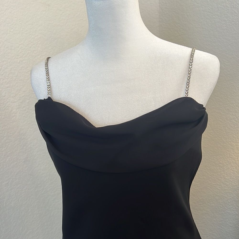 Dave & Johnny Black Dress with Delicate Straps - Picture 2 of 7